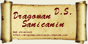 Dragoman Saničanin vizit kartica